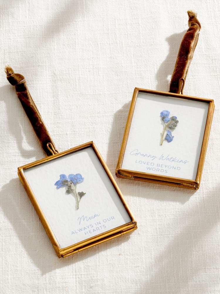 Personalised In Memory Forget Me Not Mini Hanging Decoration by Posh Totty Designs - Image 4 of 4 Personalised In Memory Forget Me Not Mini Hanging Decoration by Posh Totty Designs - Image 4 of 4