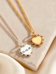 Posh Totty Designs Gold Tone Personalised Beaded Heart Charm Necklace - Image 3 of 4