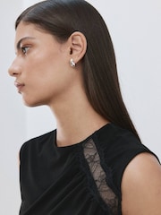 Mango Black Lace Cut Out Detail Top - Image 2 of 8