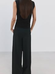 Mango Black Lace Cut Out Detail Top - Image 4 of 8