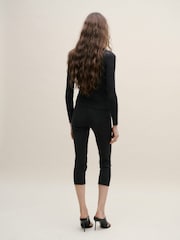 Mango Black Collared Long Sleeve Cardigan - Image 3 of 6