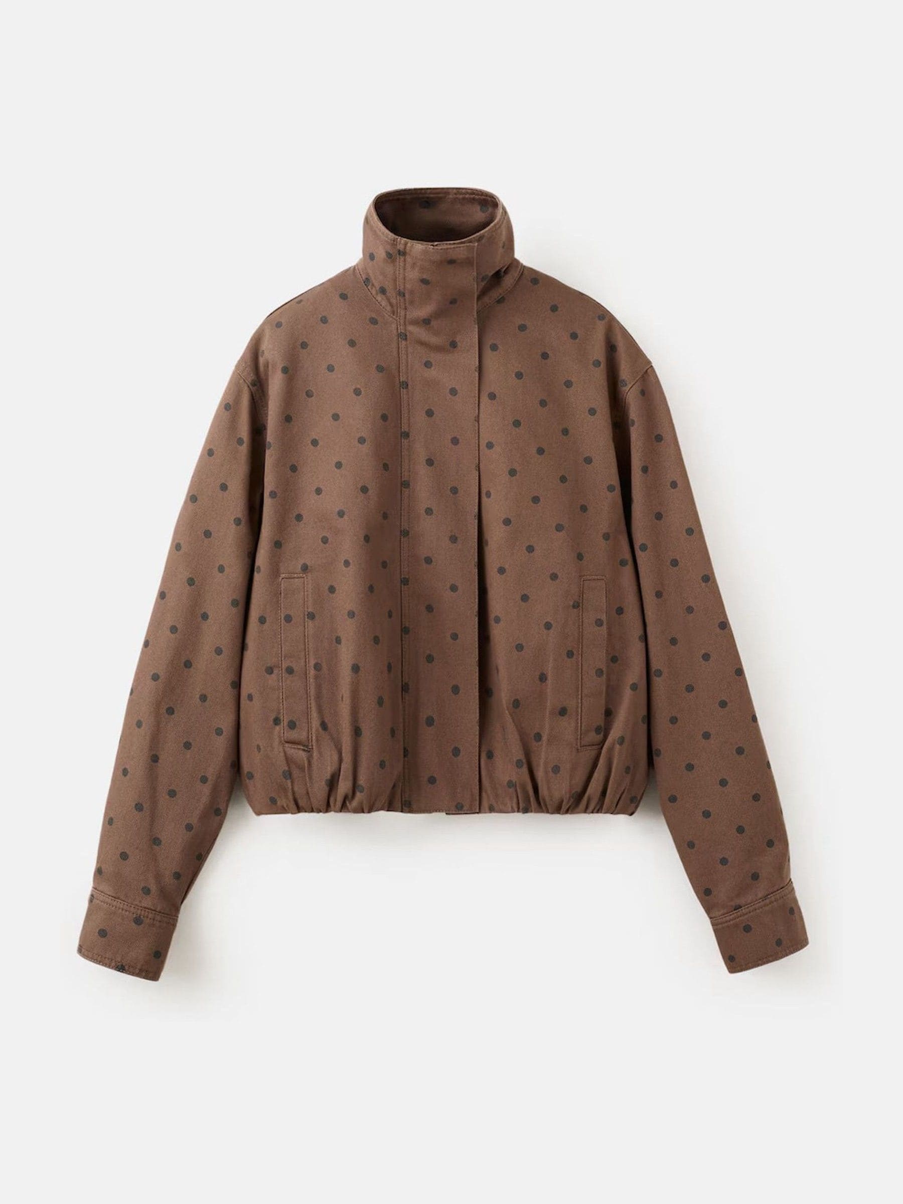 Buy Mango Brown Polka Dot Cotton Jacket from the Next UK online shop