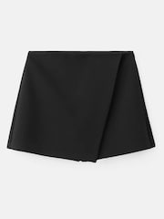 Mango Black Asymmetric Mini Wrap Skirt - Image 6 of 7