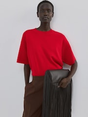 Mango Red Short Sleeve Jumper - Image 1 of 5