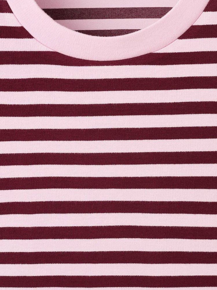 Mango Pink Short Sleeve Stripe T-Shirt - Image 5 of 5