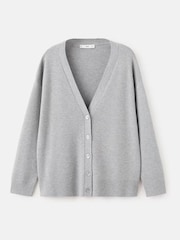 Mango Grey Long Sleeve V-Neck Cardigan - Image 5 of 5