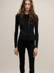 Mango Black Halter Neck Belted Jumpsuit - Image 3 of 6