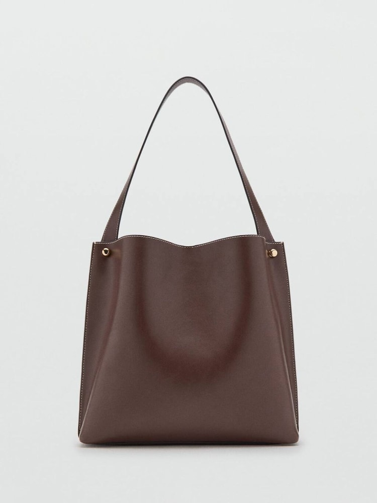 Mango Brown Shopper Shoulder Bag - Image 2 of 3