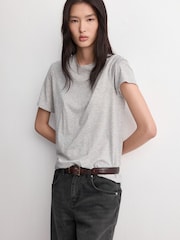 Mango Grey Low Waisted Relaxed Straight Leg Jeans - Image 2 of 6
