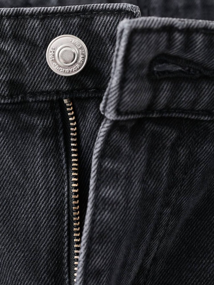 Mango Grey Low Waisted Relaxed Straight Leg Jeans - Image 6 of 6