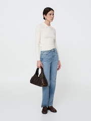 Mango Blue Straight Leg Jeans - Image 4 of 4