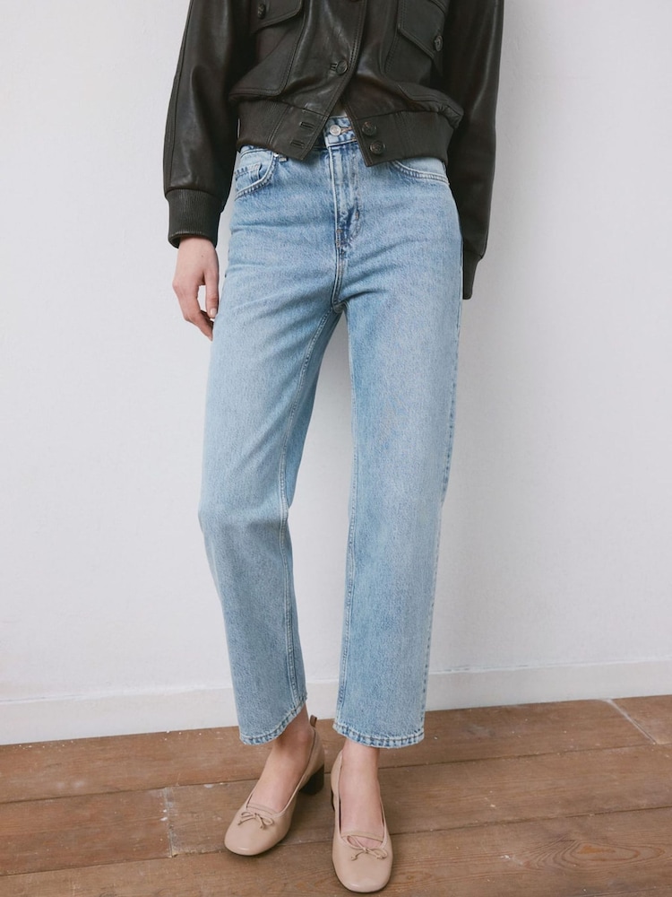 Mango Brown Suede Topstitched Loafers - Image 6 of 6