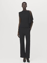 Mango Black Metal Detail Asymmetric Top - Image 1 of 6