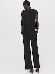 Mango Black Metal Detail Asymmetric Top - Image 2 of 6