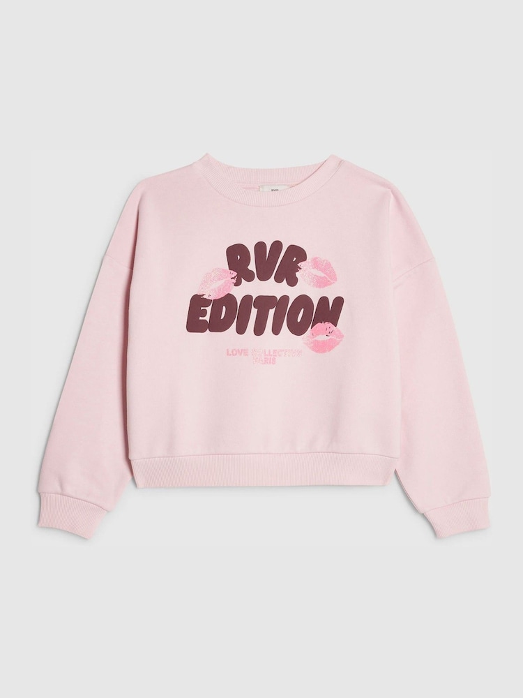 River Island Pink Edition Sweat Top - Image 1 of 4
