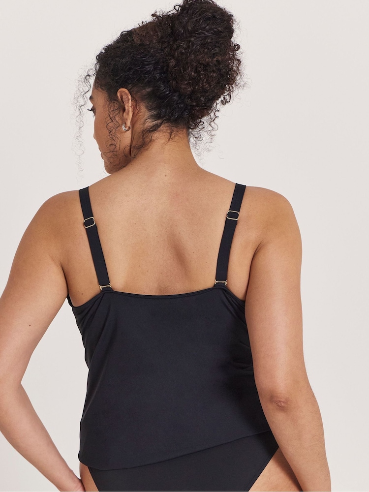 Simply Be Black Magisculpt Blouson Tankinis - Image 2 of 4