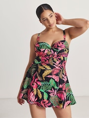 Simply Be Black Magisculpt Underwired Swimdress - Image 1 of 4