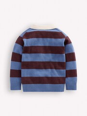 Boden Blue Knitted Rugby Jumper - Image 3 of 4