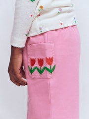 Boden Pink Wide Leg Pull-on Trousers - Image 3 of 7