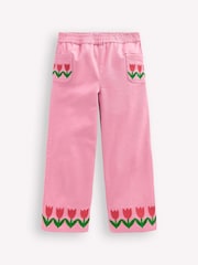Boden Pink Wide Leg Pull-on Trousers - Image 5 of 7