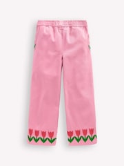 Boden Pink Wide Leg Pull-on Trousers - Image 6 of 7