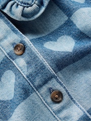 Boden Blue Pretty Heart Shirt Dress - Image 3 of 4