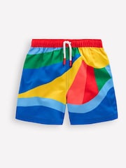 Boden Blue Sunshine Rainbow Swim Shorts - Image 1 of 3