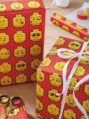 Hallmark 3 x 2m Rolls Lego Heads Wrapping Paper - Image 1 of 6