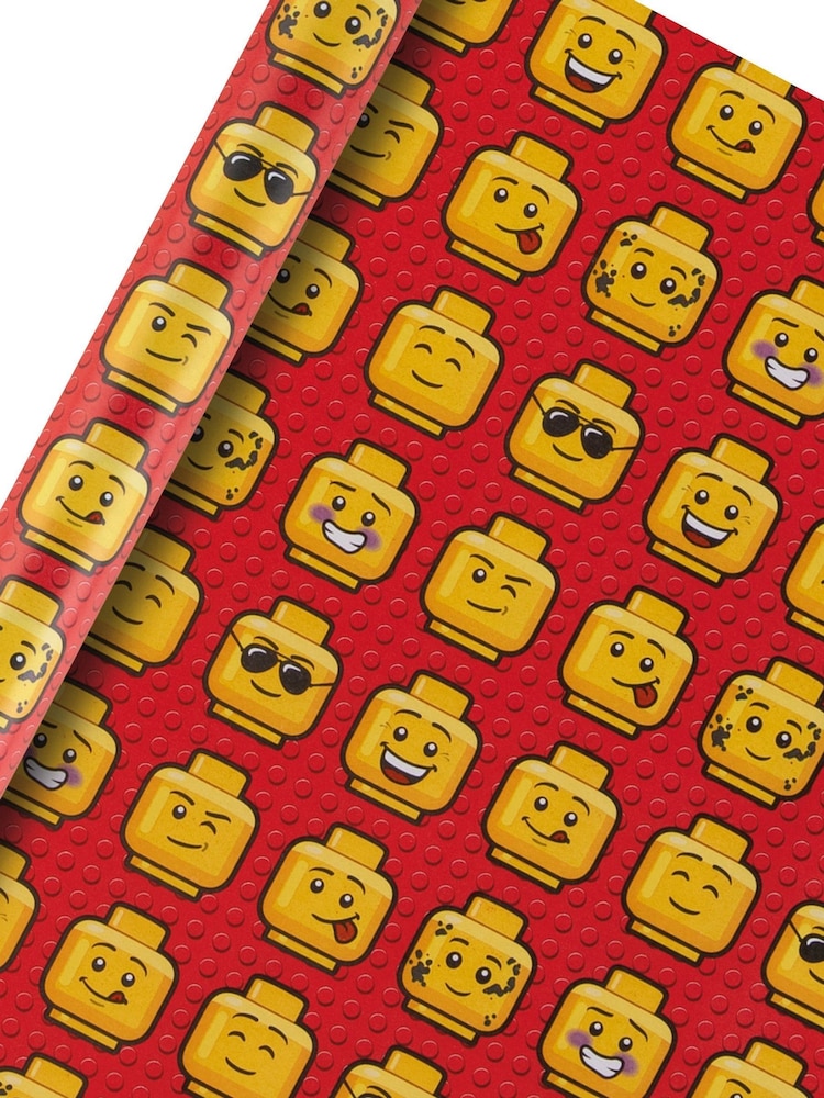 Hallmark 3 x 2m Rolls Lego Heads Wrapping Paper - Image 6 of 6