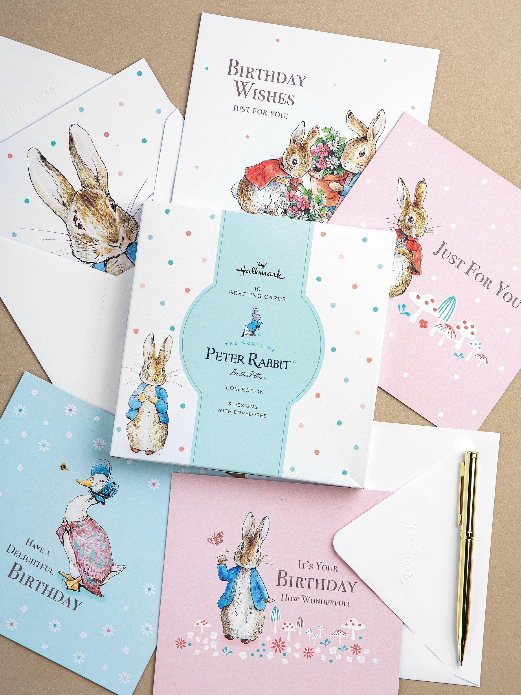 Hallmark Pink/Green/White Birthday Cards Multipack - Pack Of 10 In 5 Peter Rabbit™ Designs - Image 3