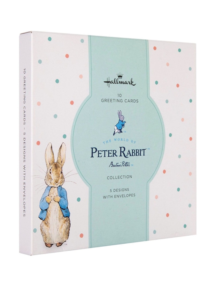 Hallmark 10 Pack White Peter Rabbit Cards In 5 Designs - Image 2 of 4 Hallmark 10 Pack White Peter Rabbit Cards In 5 Designs - Image 2 of 4