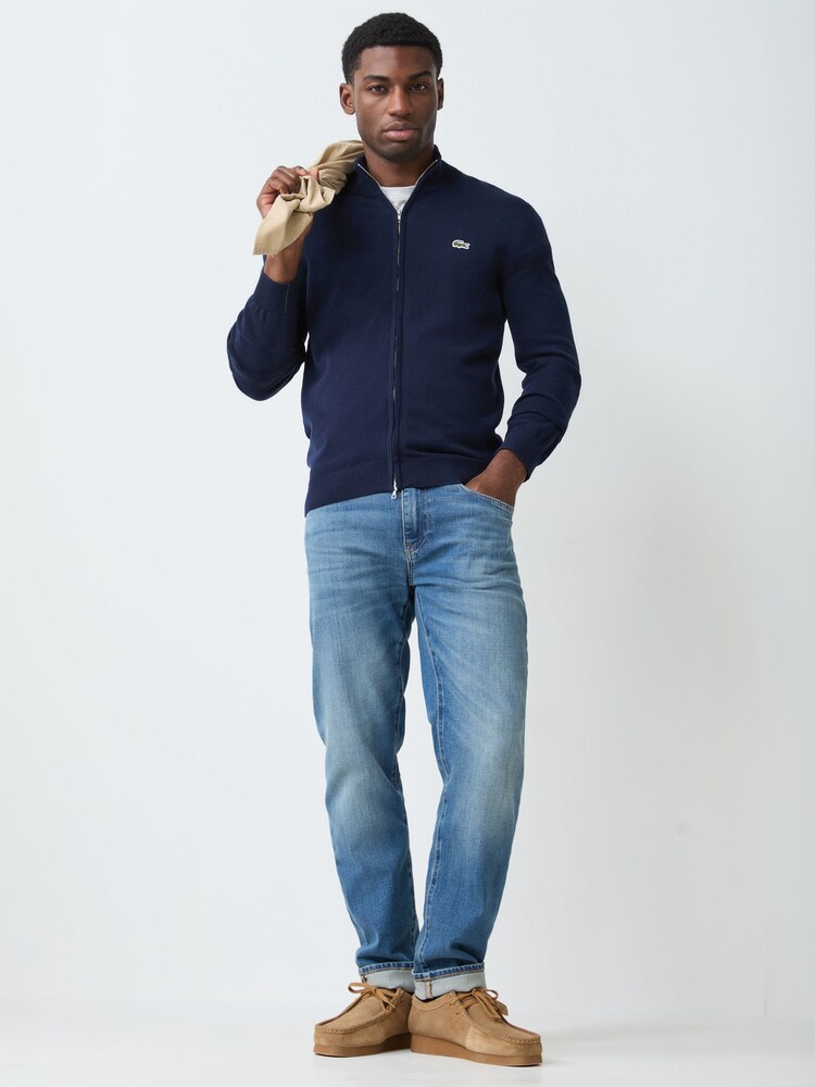 Chandail Lacoste zippé en coton à Col montant Coupe classique - Image 2 de 7
