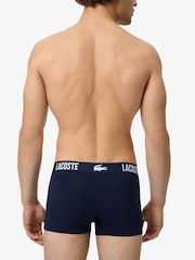 Lacoste Blue Logo Waist Stretch Cotton Trunks 5 Pack - Image 4 of 6