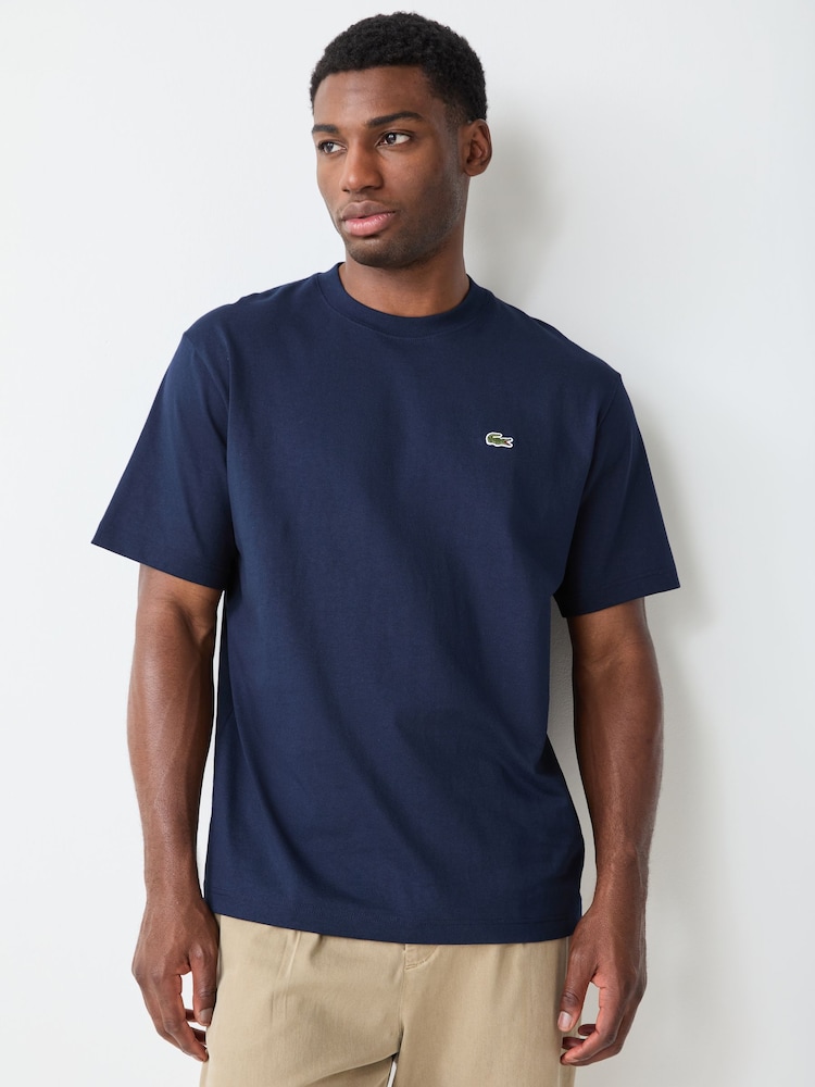 Lacoste Blue Heavy Cotton Jersey T-shirt - Image 1 of 4