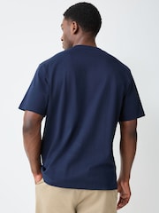 Lacoste Blue Heavy Cotton Jersey T-shirt - Image 3 of 4