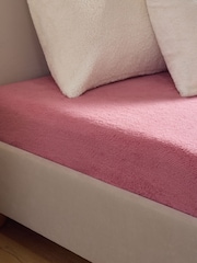 Pink Blush Teddy Fleece Deep Fitted Sheet - Image 2 of 2