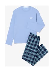 Conjunto de pijama de punto de franela de cuadros de Lacoste - Imagen 1 de 4