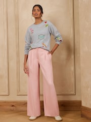 Love & Roses Embrodidered Motif Sweatshirt - Obraz 4 z 5