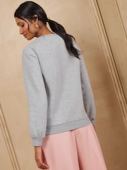 Love & Roses Embrodidered Motif Sweatshirt - Obraz 5 z 5