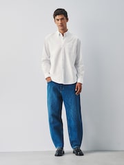 White Brushed Oxford Long Sleeve Shirt - Image 2 of 6