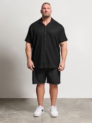 BadRhino Big & Tall Black Textured Shorts - Image 3 of 5