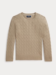 Polo Ralph Lauren Natural Cotton Cable Knit Jumper - Image 1 of 2