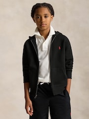 Polo Ralph Lauren Black Zip Through Logo Hoodie - Image 1 of 6