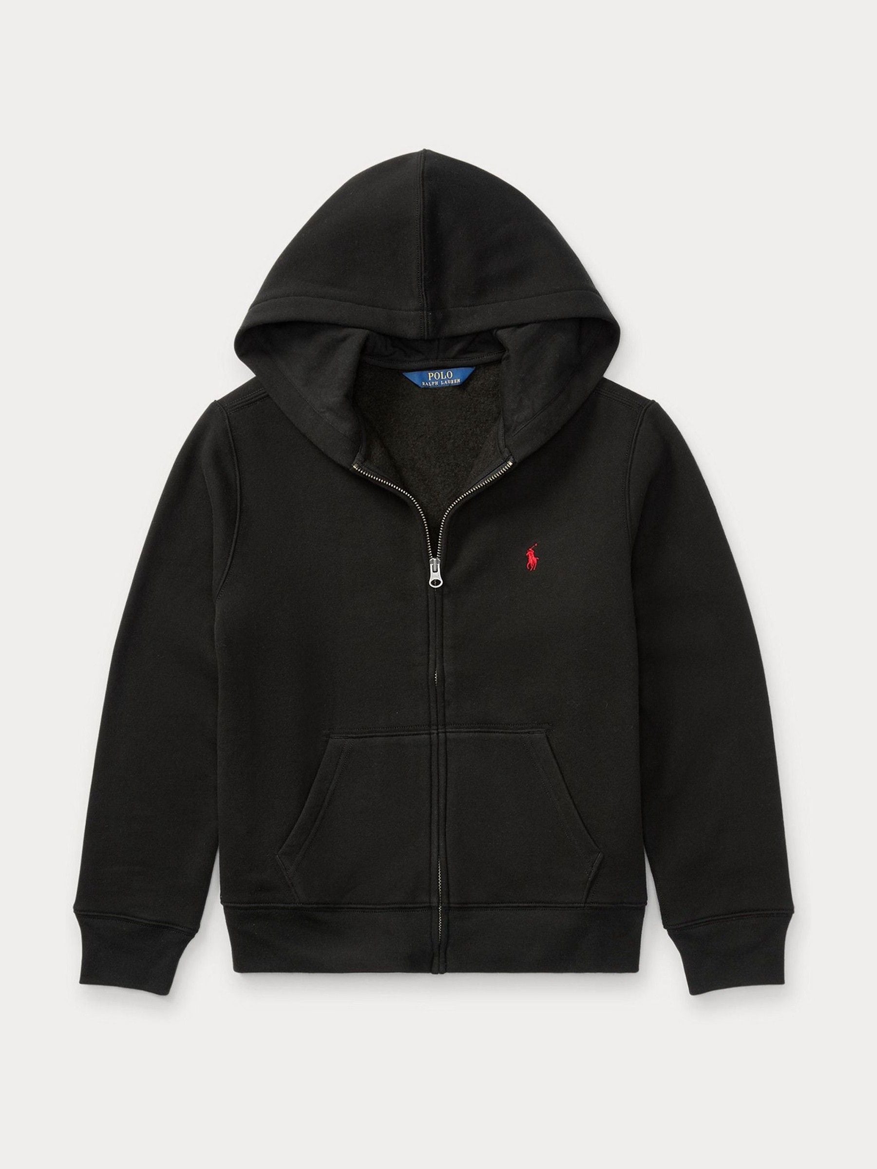 Buy Polo Ralph Lauren Black Zip Through Logo Hoodie from Next Romania