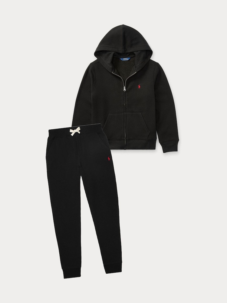 Polo Ralph Lauren Black Zip Through Logo Hoodie - Image 6 of 6