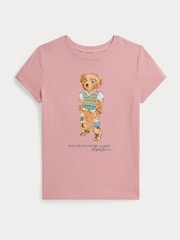 Polo Ralph Lauren Pink Bear Graphic T-Shirt - Image 1 of 2