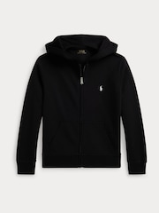 Crno - Polo Ralph Lauren dvostruko pletena tehnička Dukserica sa kapuljačom sa patentnim zatvaračem - Slika 5 od 6