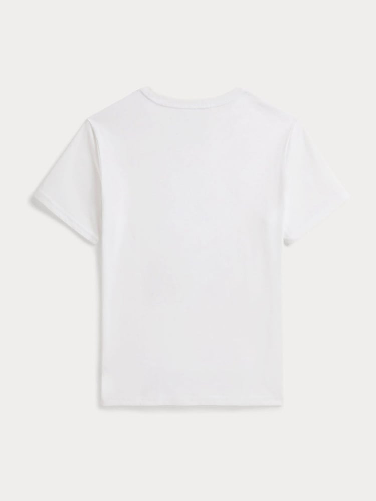 Polo Ralph Lauren White Fishing Polo Bear Graphic T-Shirt - Image 2 of 2