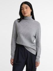 Barbour® Grey Pendle Roll Collar Knitted Jumper - Image 1 of 6