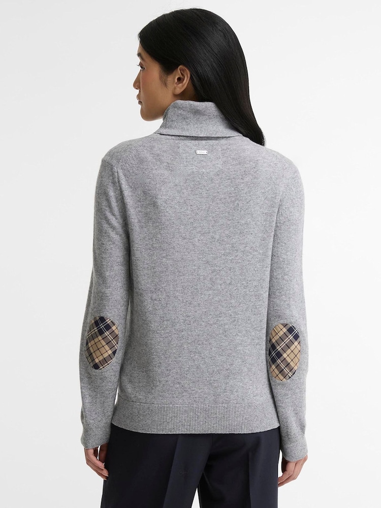 Barbour® Grey Pendle Roll Collar Knitted Jumper - Image 2 of 6